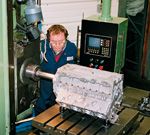 Line boring of a DFV Block